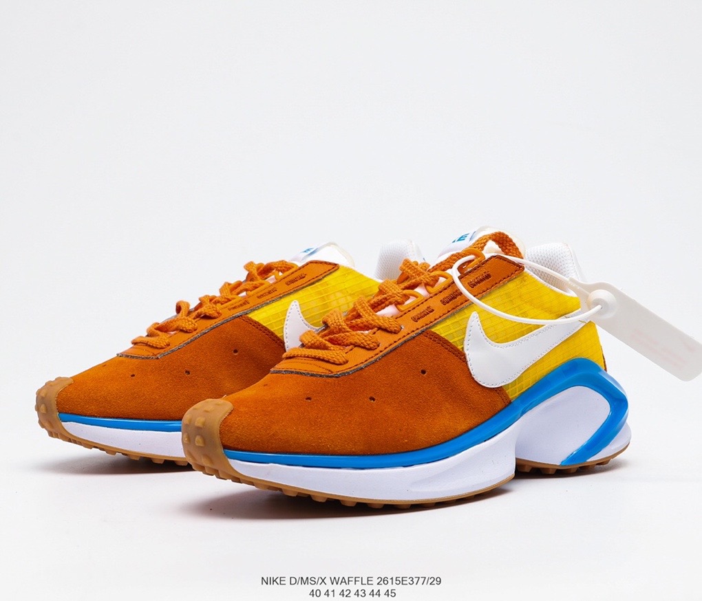 2020 Nike D-MS-X Waffle Yellow White Blue Running Shoes